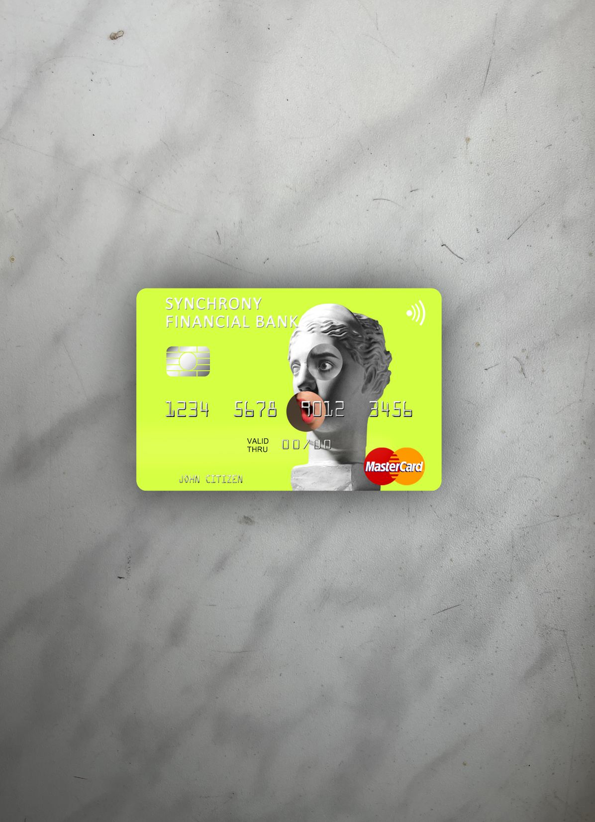 Download USA Synchrony Financial Bank mastercard photolook front Photoshop template